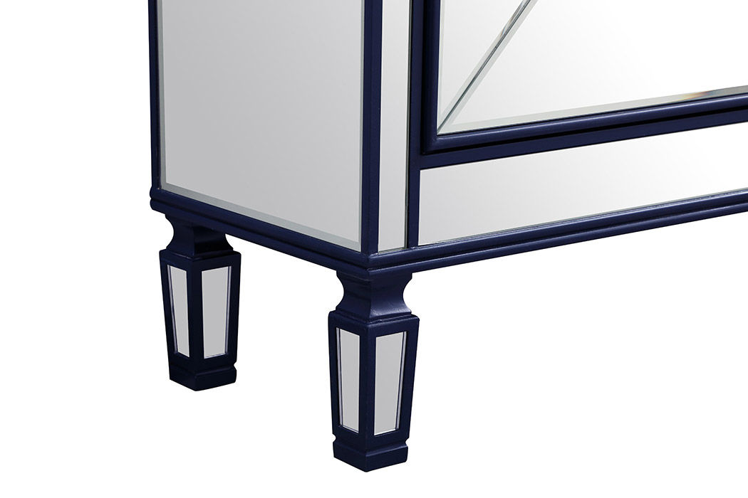 Elegant Contempo 60" Mirrored Credenza - Blue (MF61060BL)