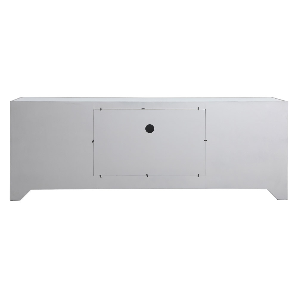 Elegant James 72" Mirrored TV Stand - Silver (MF70172S-F1)