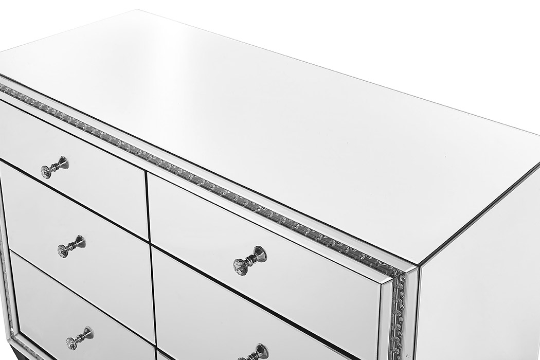 Elegant - 47" Crystal Six Drawers Cabinet (MF91011)