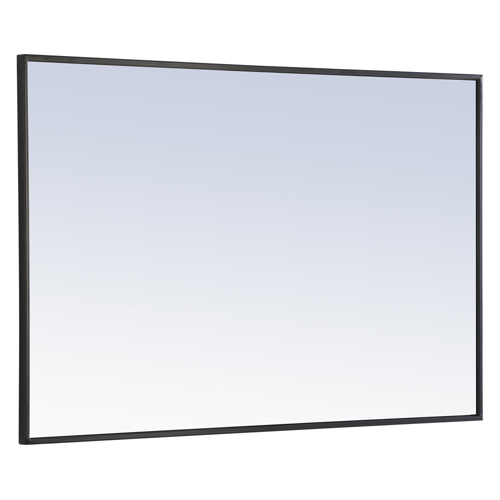 Elegant Wall Mirror - Black, L 42" (MR4077BK)