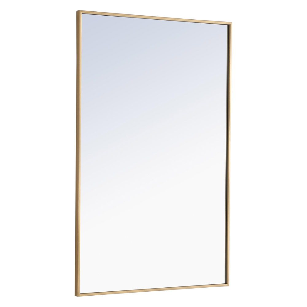 Elegant Wall Mirror - Brass, L 42" (MR4078BR)