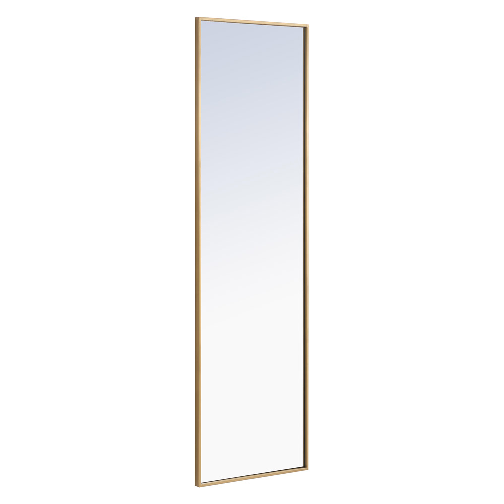 Elegant Wall Mirror - Brass, L 18" (MR4082BR)