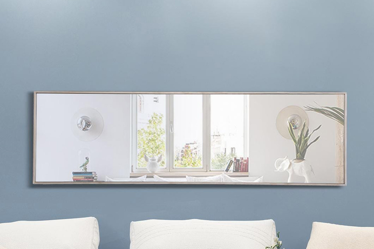 Elegant Wall Mirror - Silver, L 18" (MR4083S)