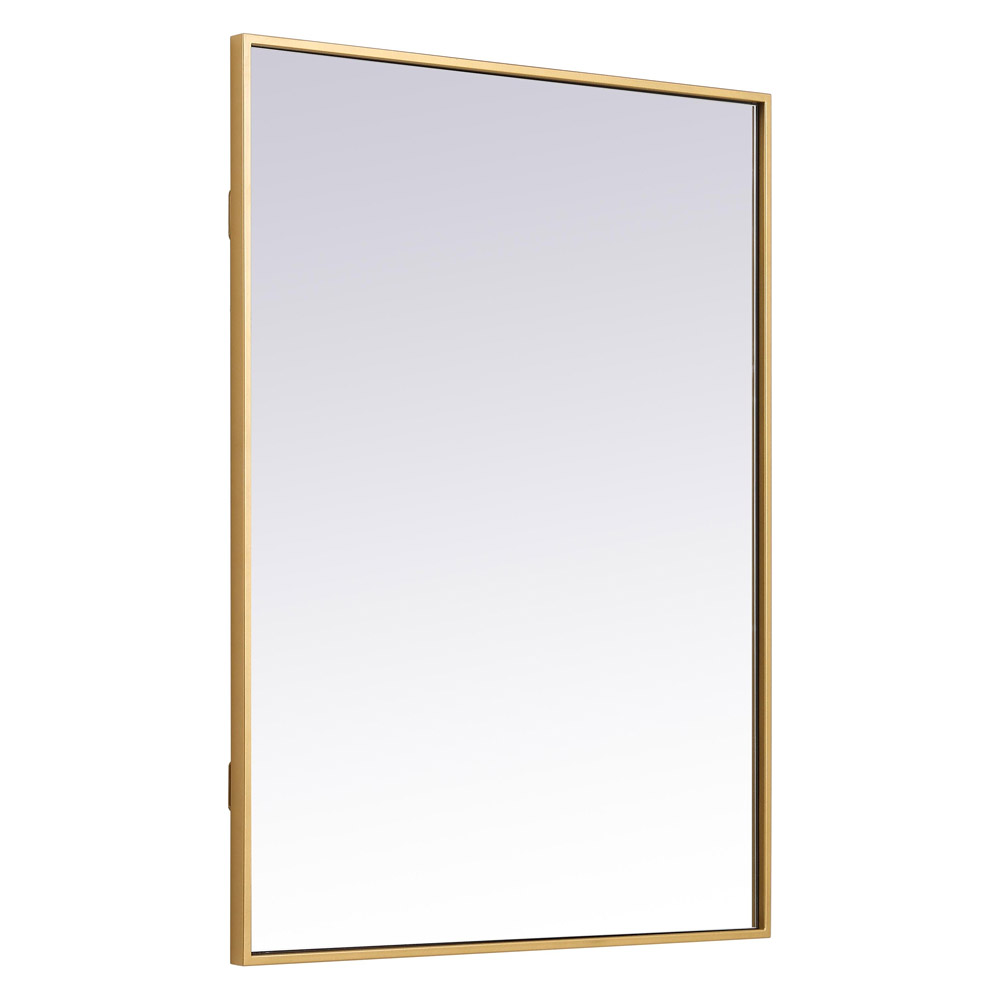 Elegant Wall Mirror - Brass, L 36" (MR42736BR)