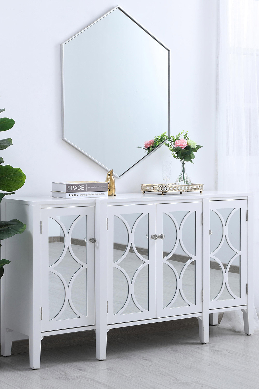 Elegant Wall Mirror - Silver, L 30" (MR4430S)