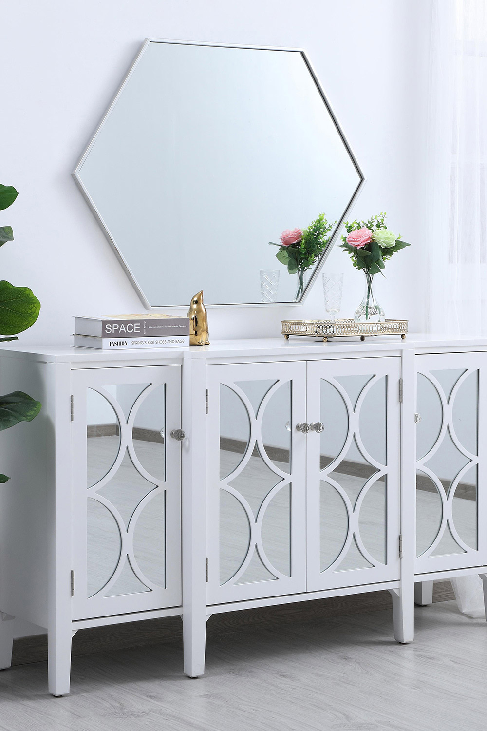 Elegant Wall Mirror - Silver, L 30" (MR4430S)