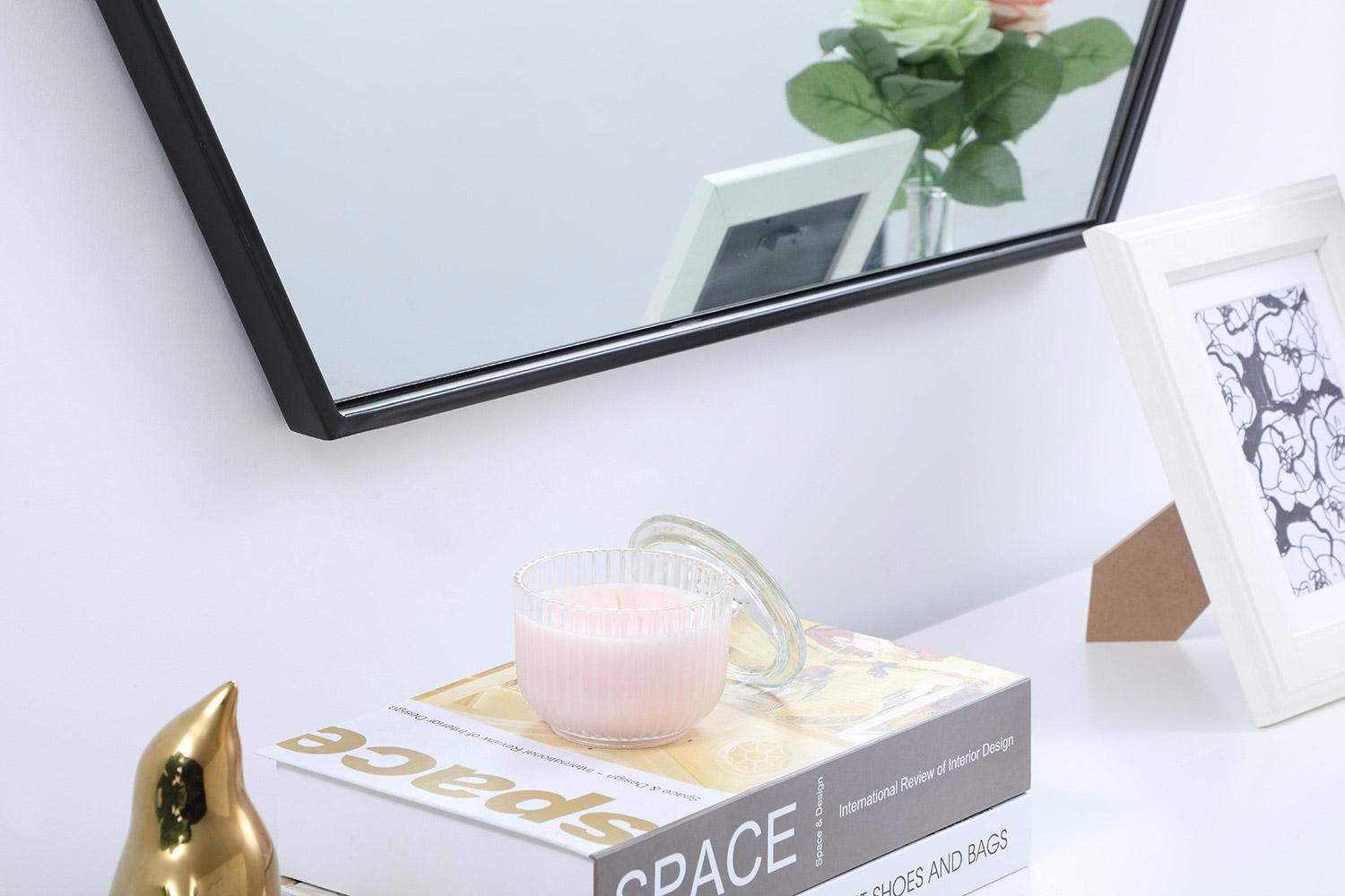 Elegant Wall Mirror - Black, L 41" (MR4541BK)