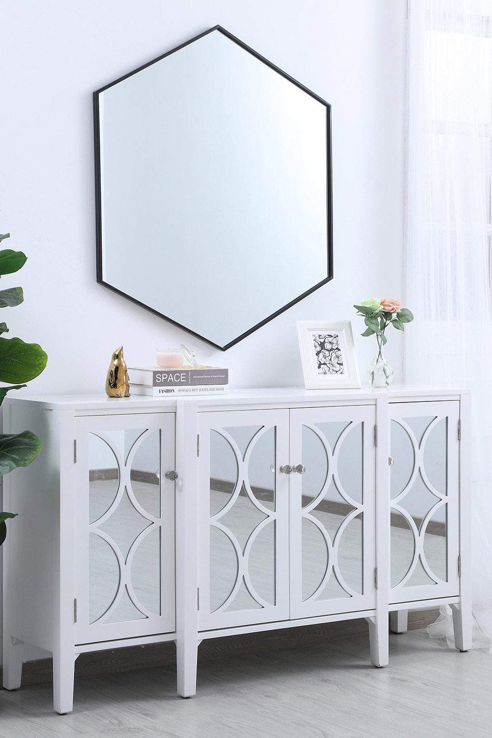 Elegant Wall Mirror - Black, L 41" (MR4541BK)