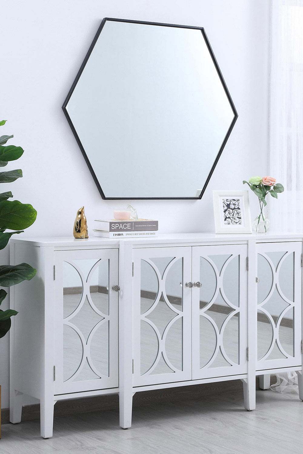 Elegant Wall Mirror - Black, L 41" (MR4541BK)