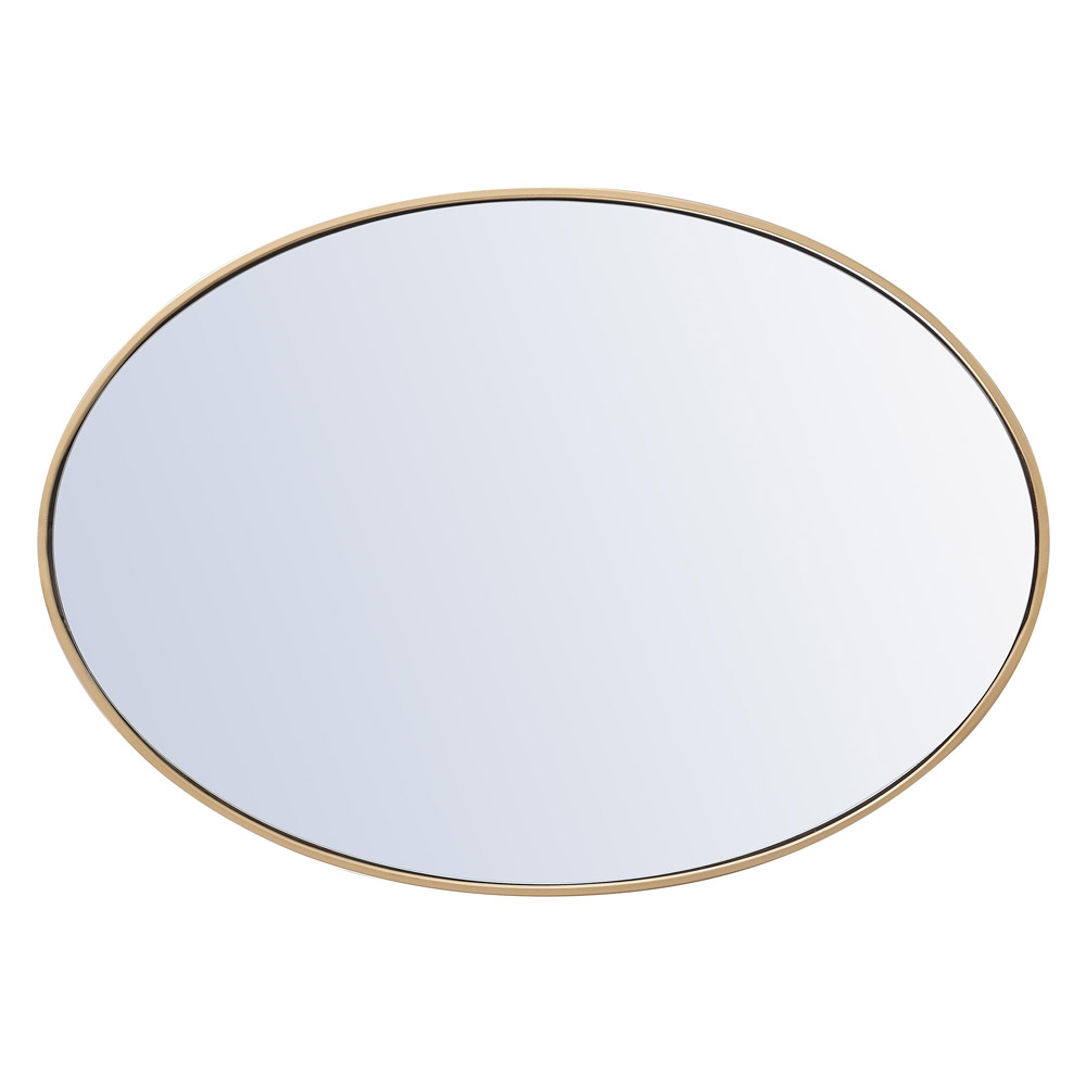 Elegant Wall Mirror - Brass, L 34" (MR4624BR)