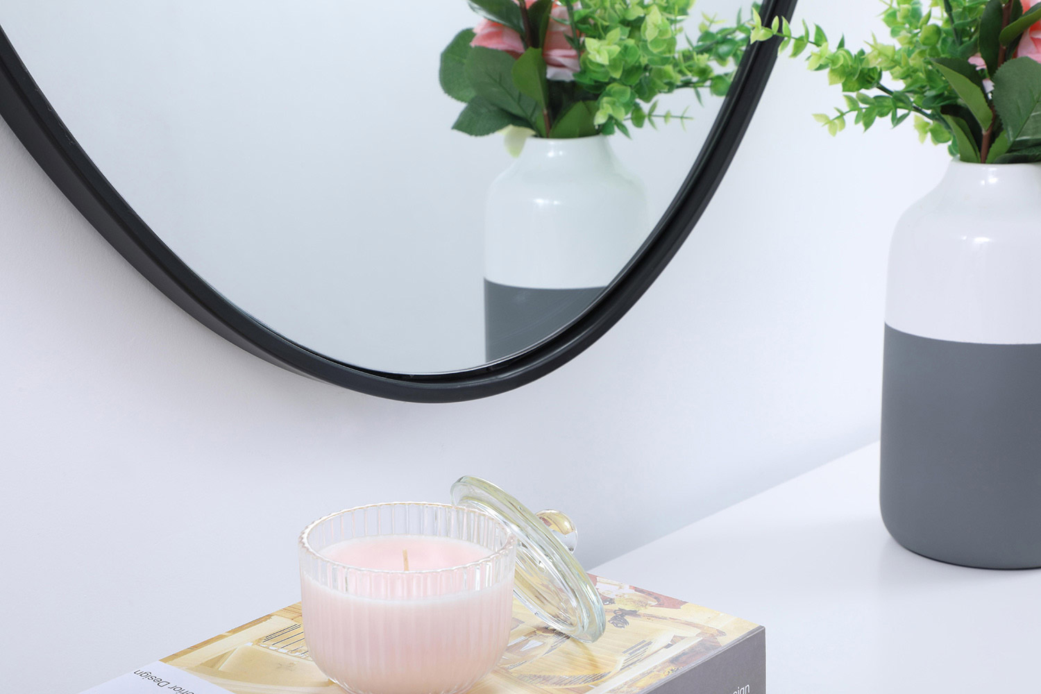 Elegant Wall Mirror - Black, L 40" (MR4630BK)
