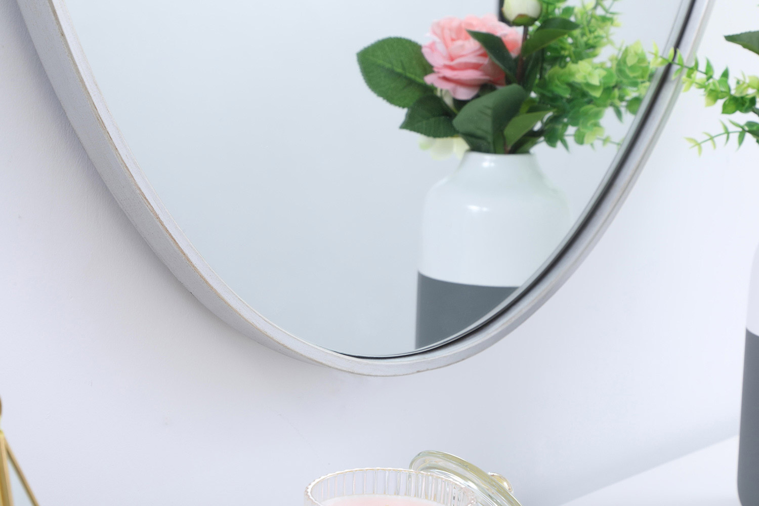Elegant Wall Mirror - Silver, L 40" (MR4630S)