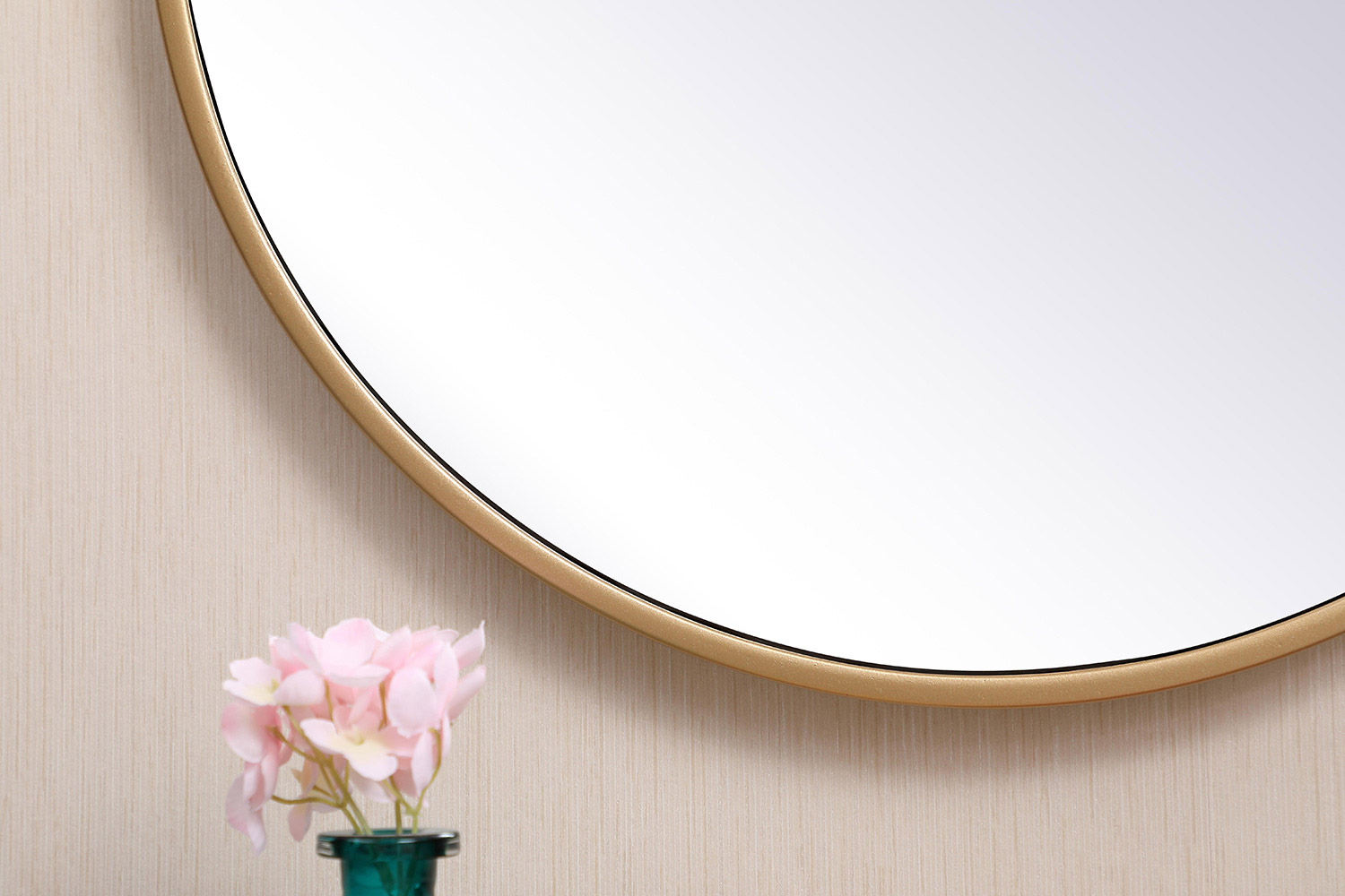 Elegant Wall Mirror - Brass, L 18" (MR4718BR)