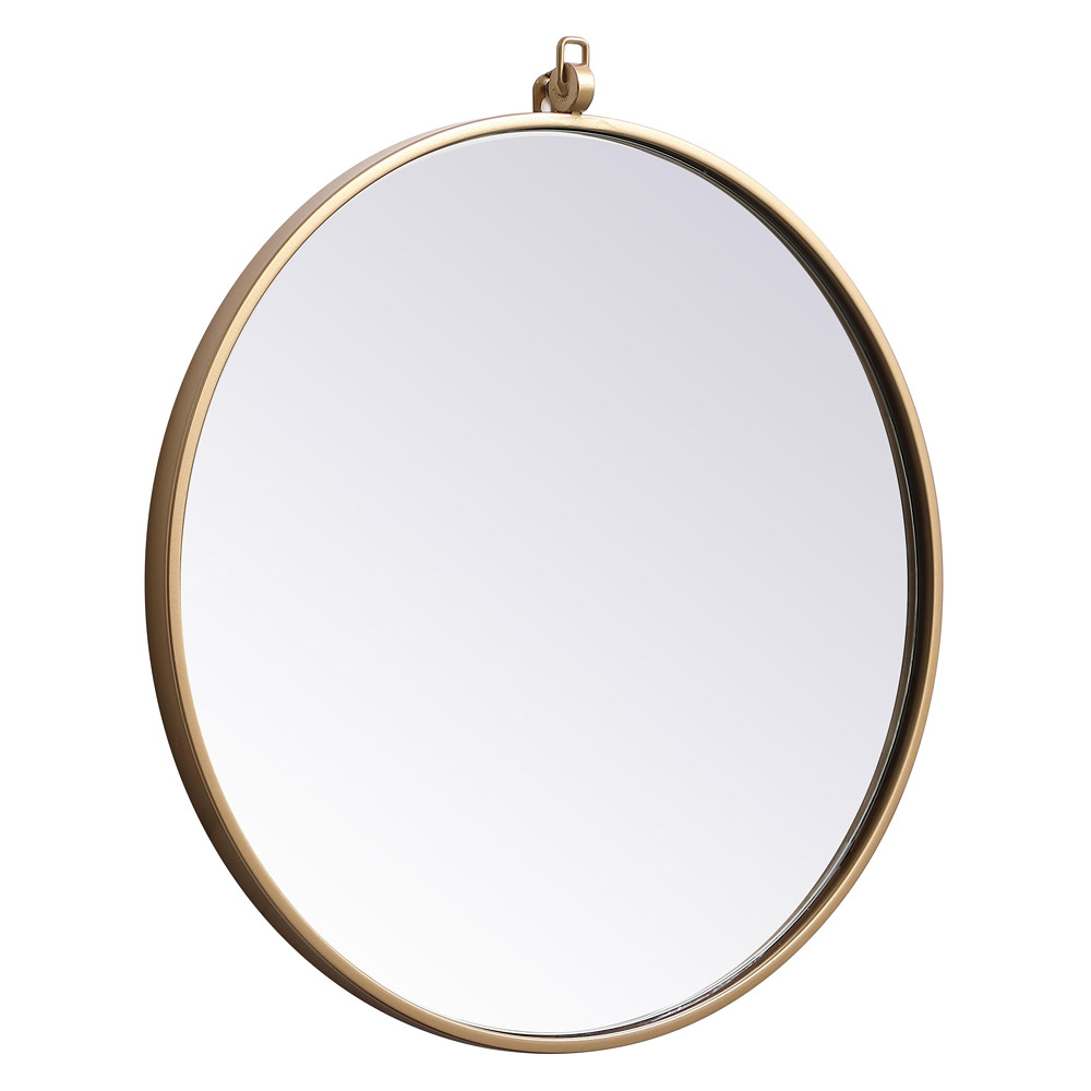 Elegant Wall Mirror - Brass, L 21" (MR4721BR)