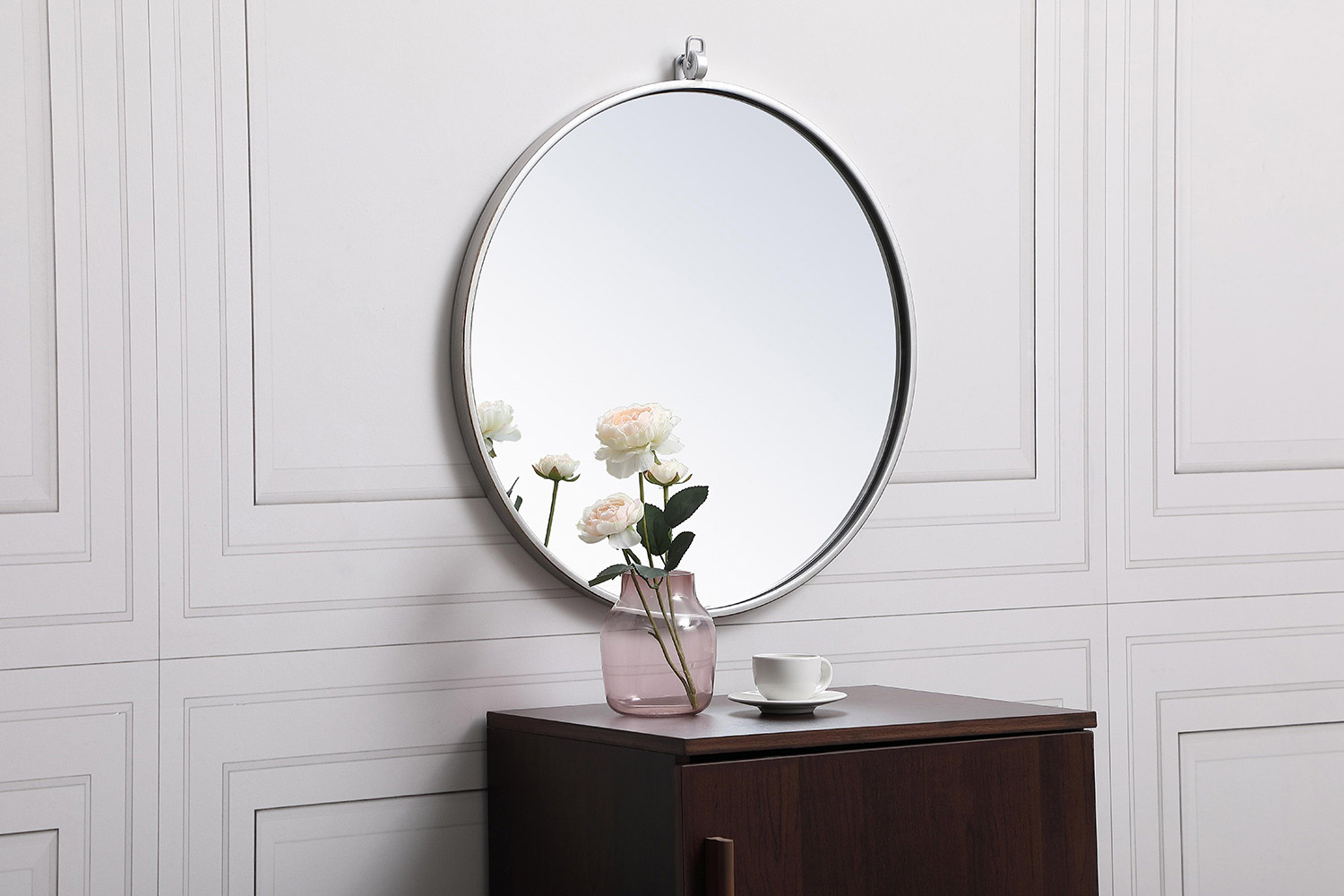 Elegant Wall Mirror - Silver, L 21" (MR4721S)
