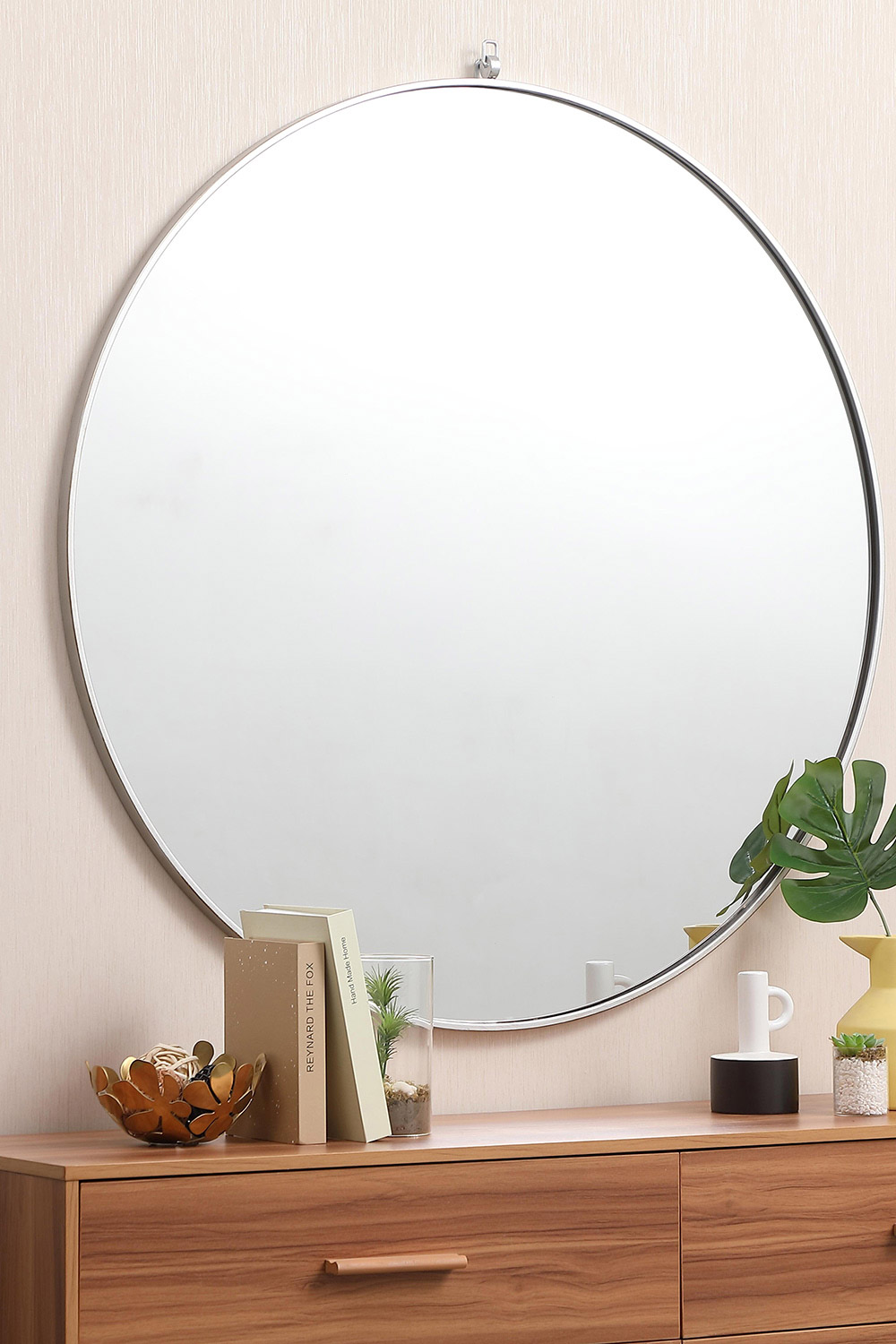 Elegant Wall Mirror - Silver, L 45" (MR4745S)