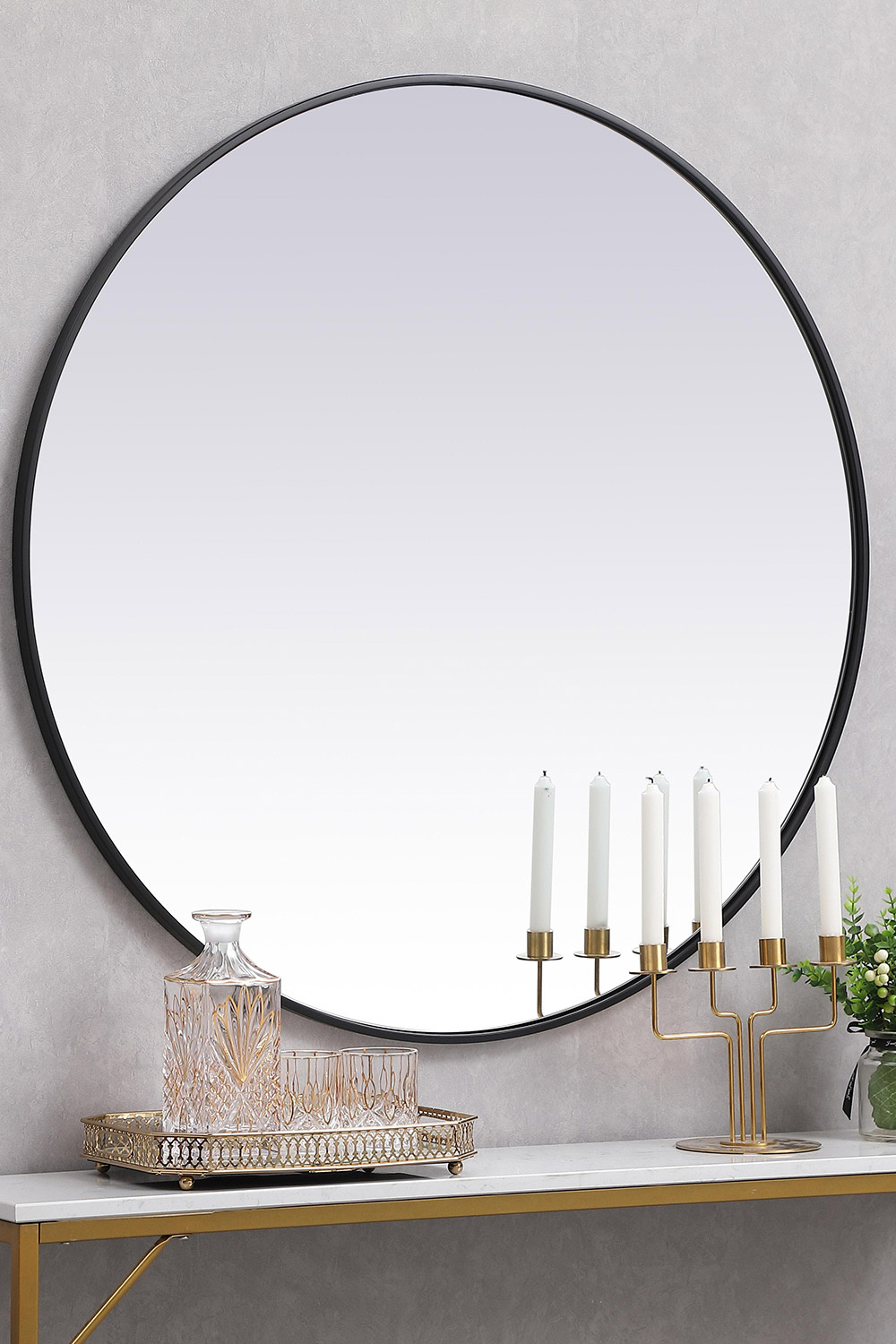 Elegant Wall Mirror - Black, L 39" (MR4839BK)