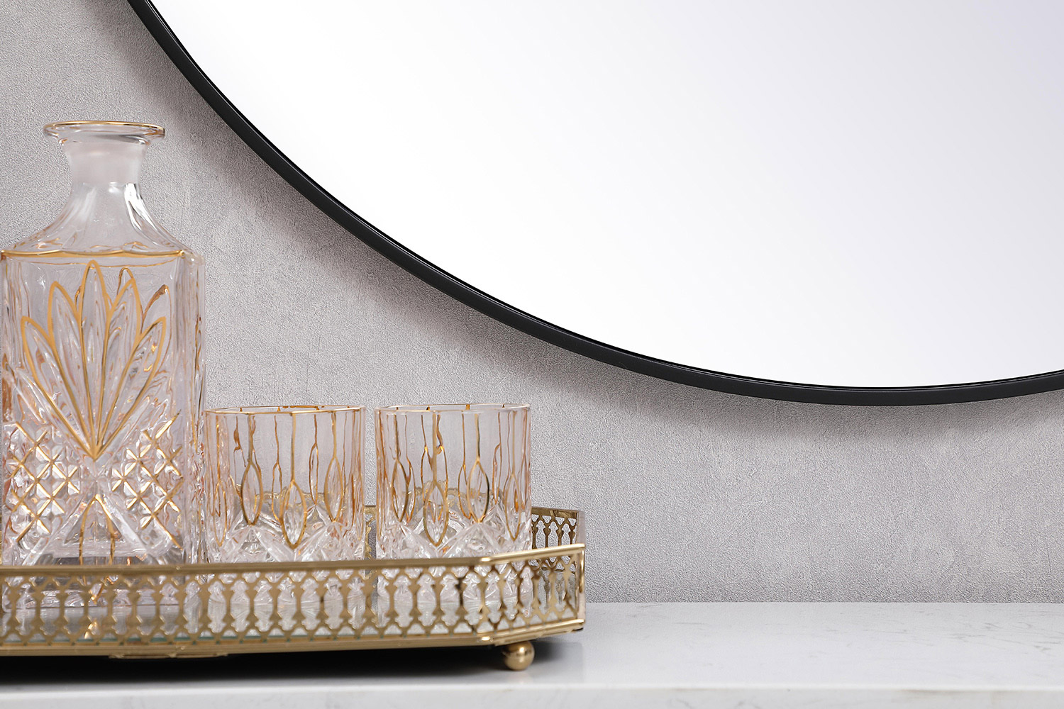 Elegant Wall Mirror - Black, L 39" (MR4839BK)