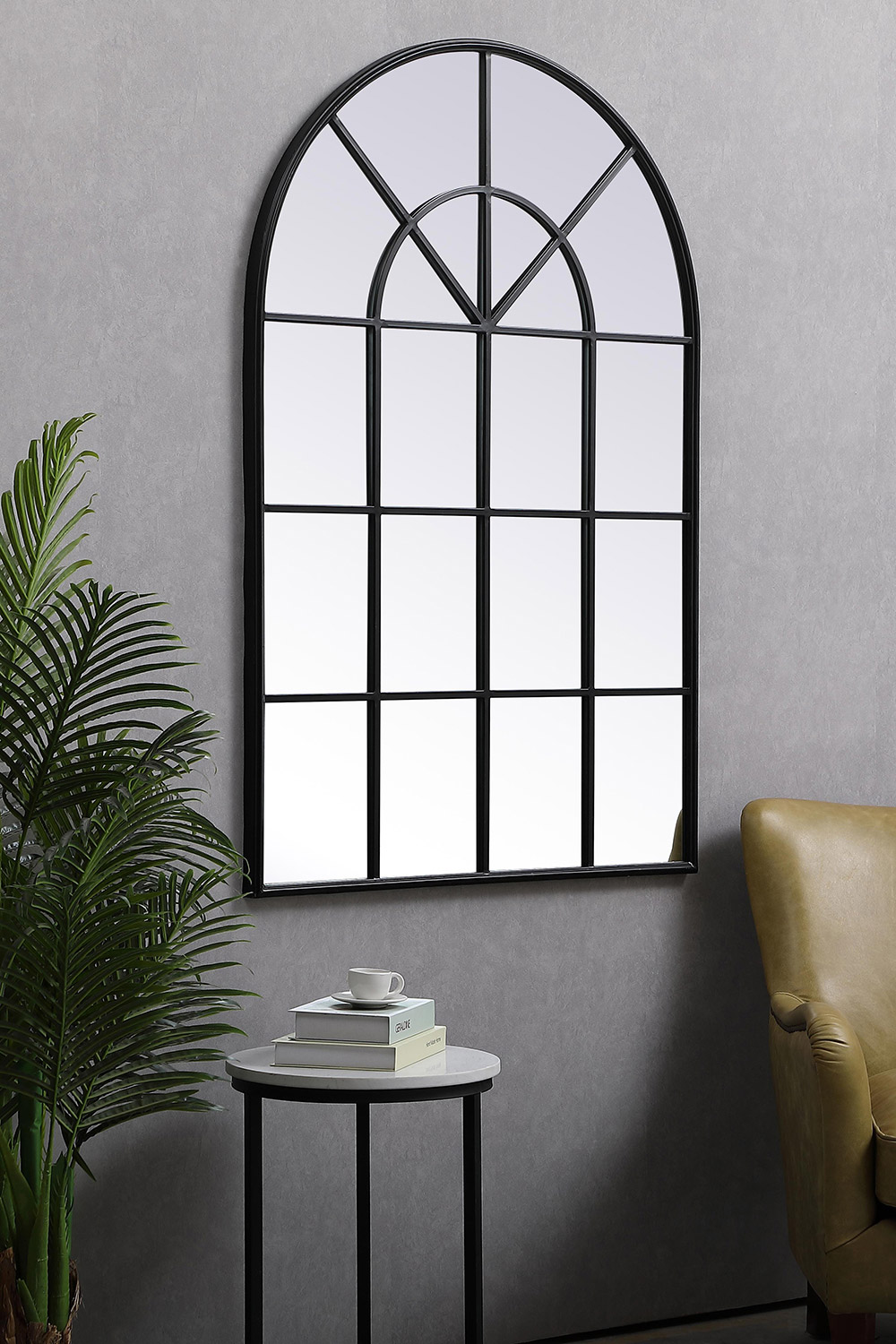 Elegant Wall Mirror - Black, L 53.13" (MR613653BK)