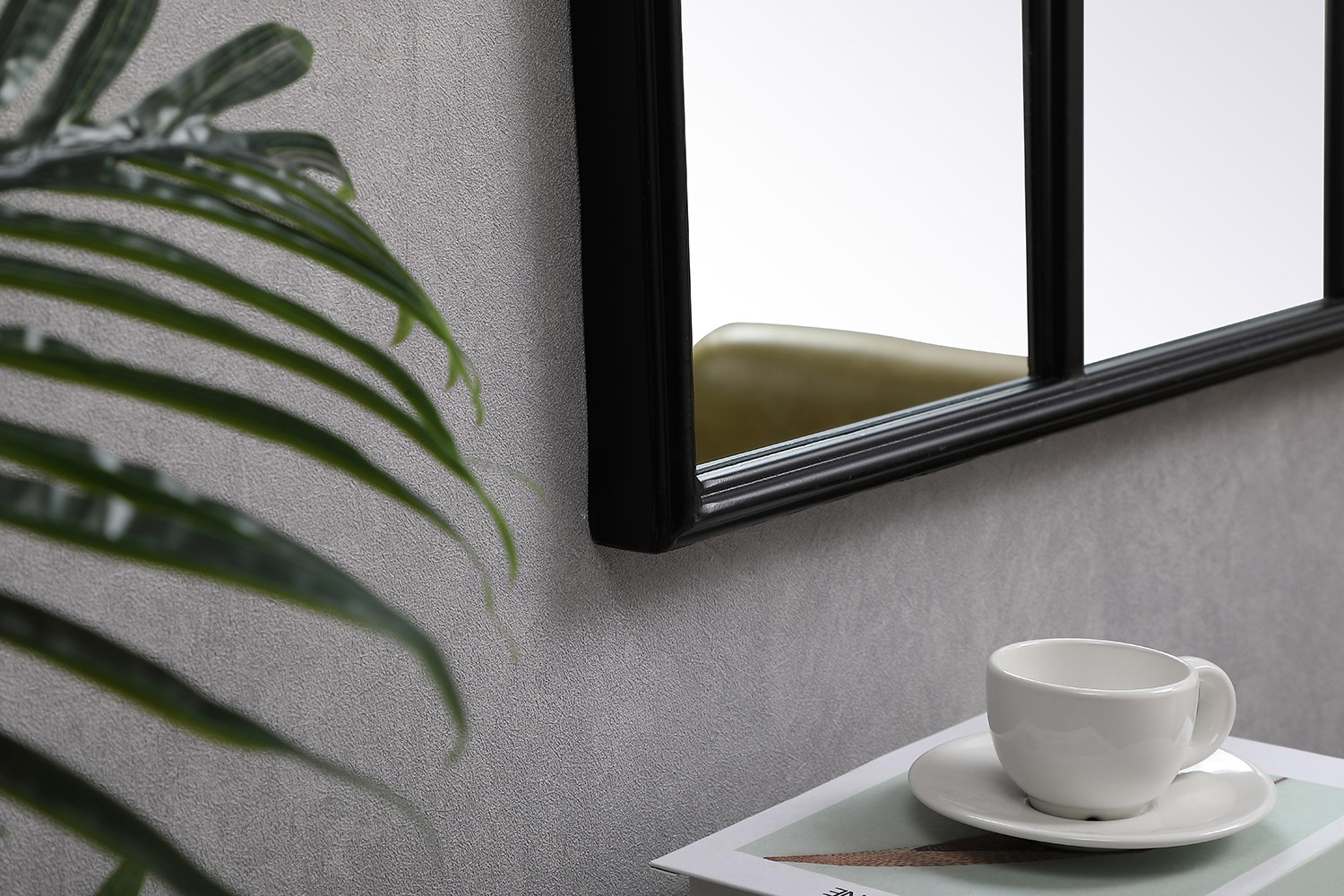 Elegant Wall Mirror - Black, L 53.13" (MR613653BK)