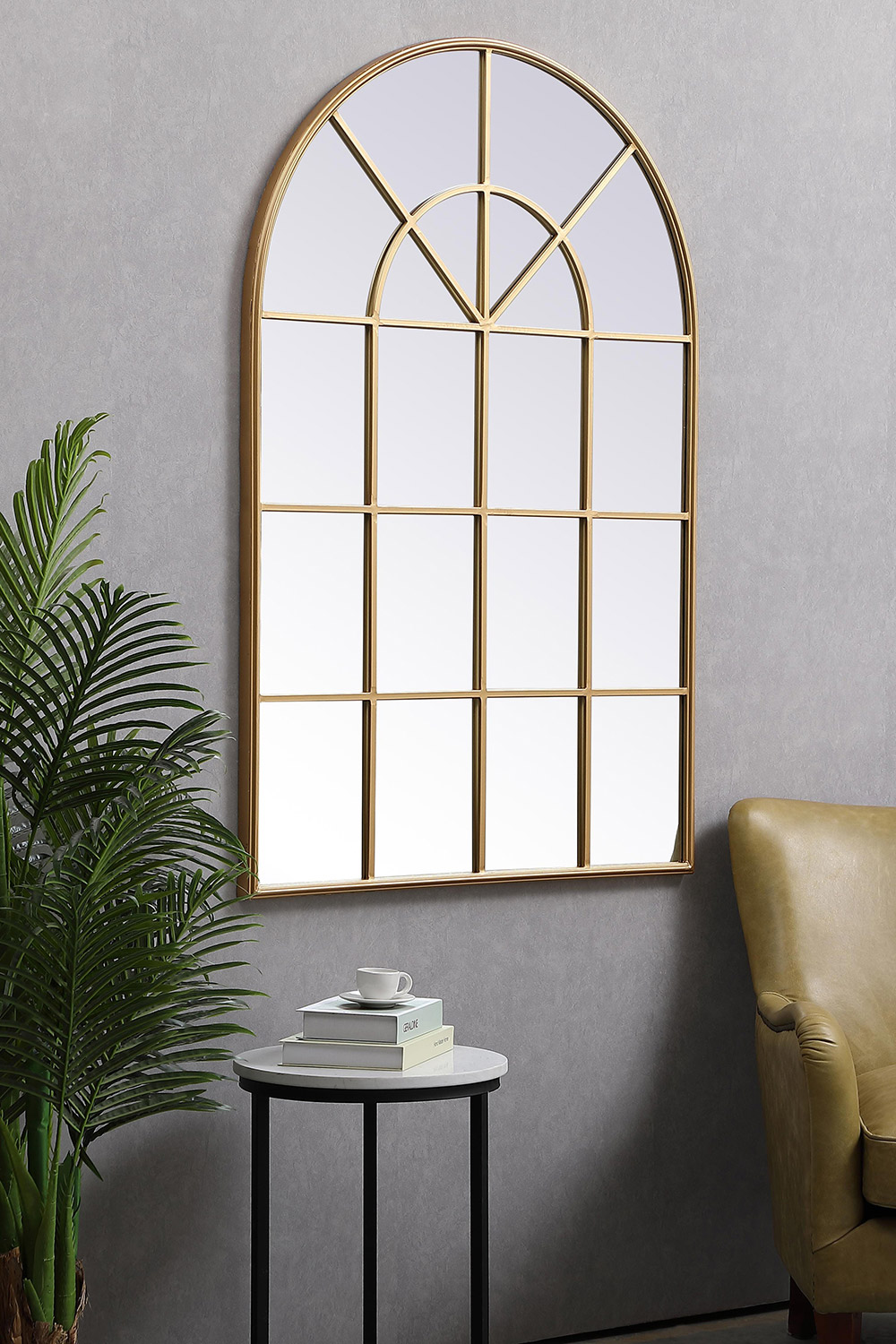 Elegant Wall Mirror - Brass, L 53.13" (MR613653BR)