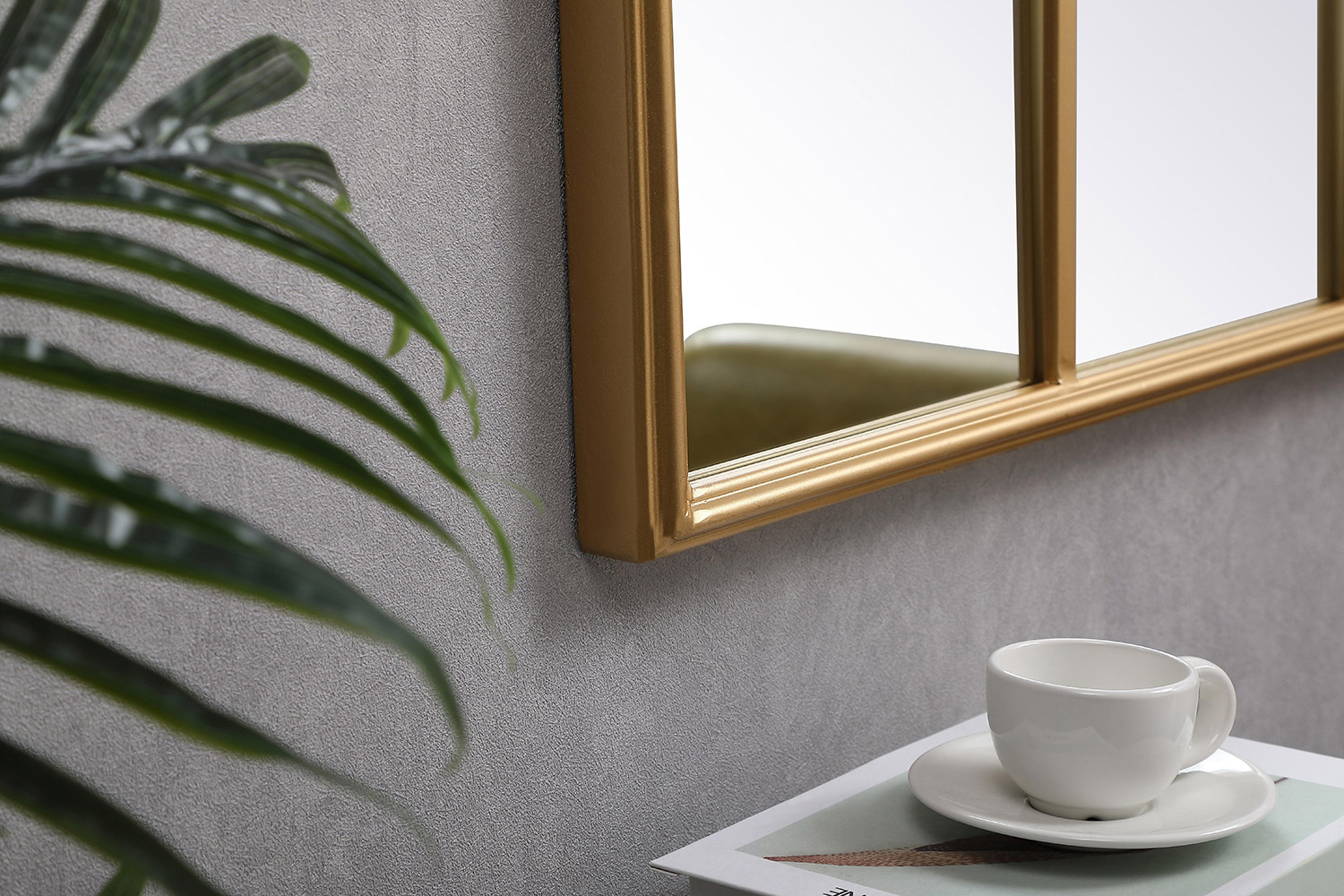 Elegant Wall Mirror - Brass, L 53.13" (MR613653BR)