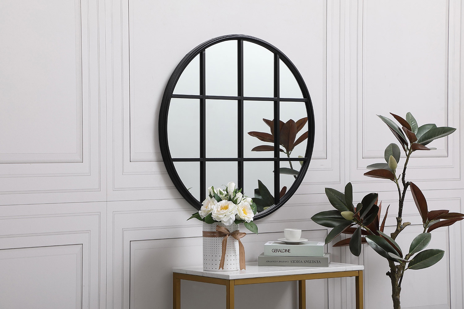Elegant Wall Mirror - Black, L 28" (MR632828BK)