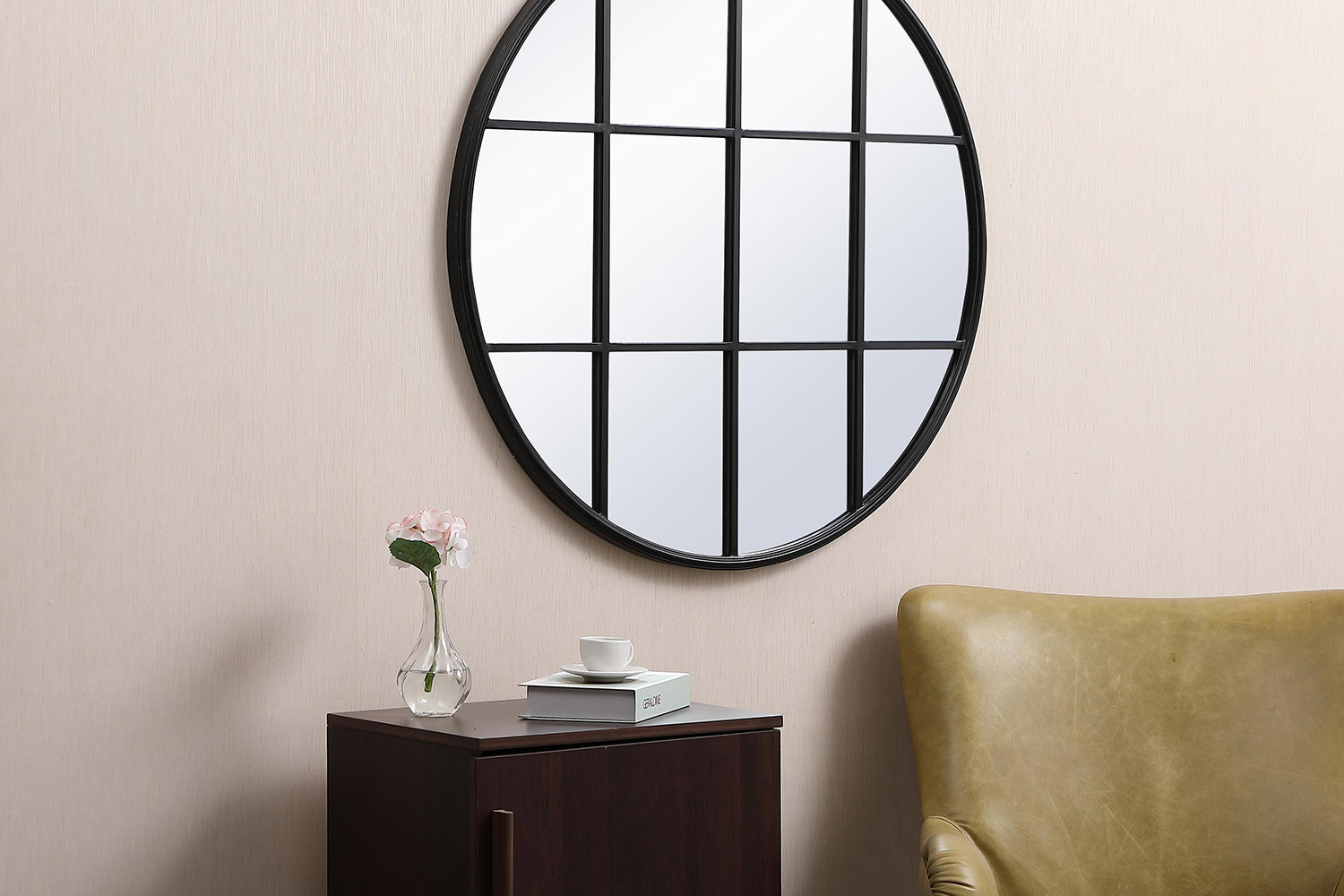 Elegant Wall Mirror - Black, L 36.25" (MR633636BK)