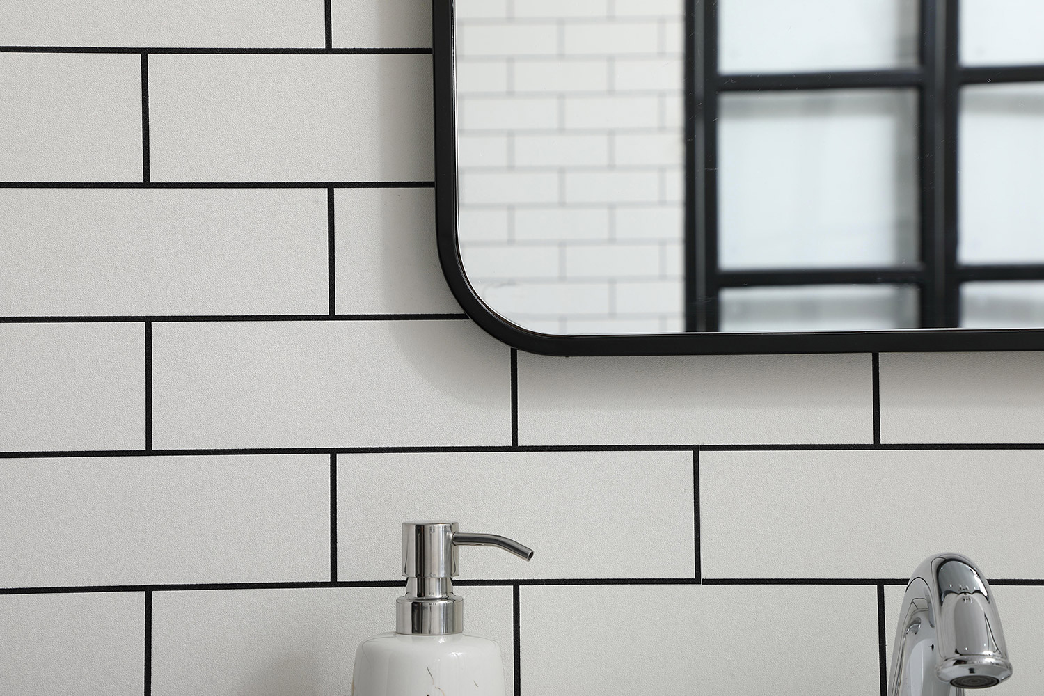 Elegant Wall Mirror - Black, L 30" (MR801830BK)