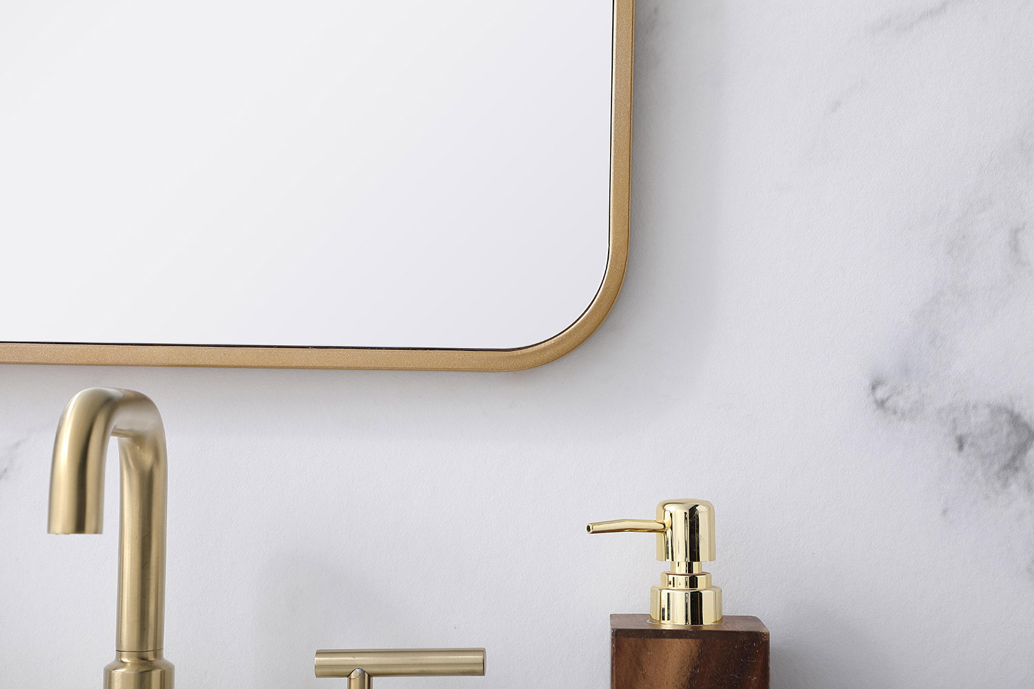 Elegant Wall Mirror - Brass, L 30" (MR801830BR)
