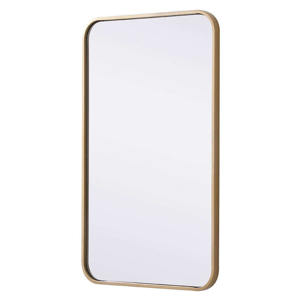 Elegant Wall Mirror - Brass, L 30" (MR801830BR)