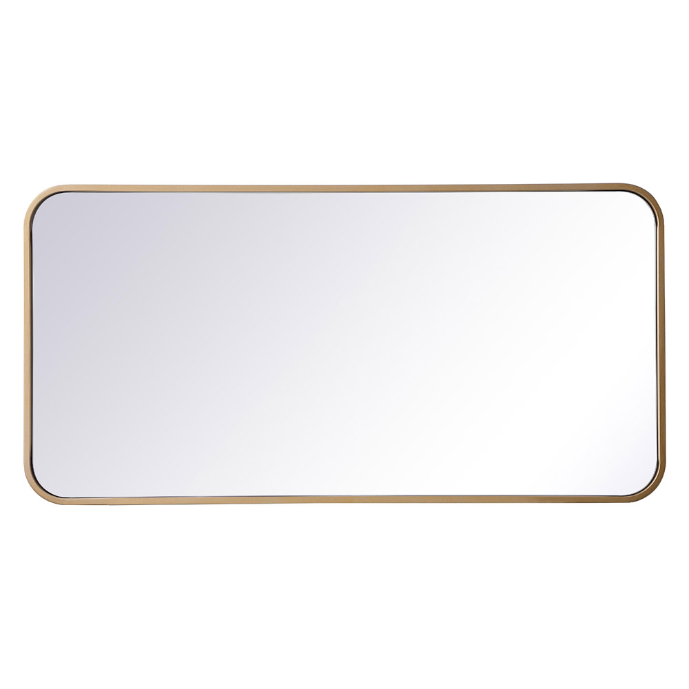 Elegant Wall Mirror - Brass, L 36" (MR801836BR)