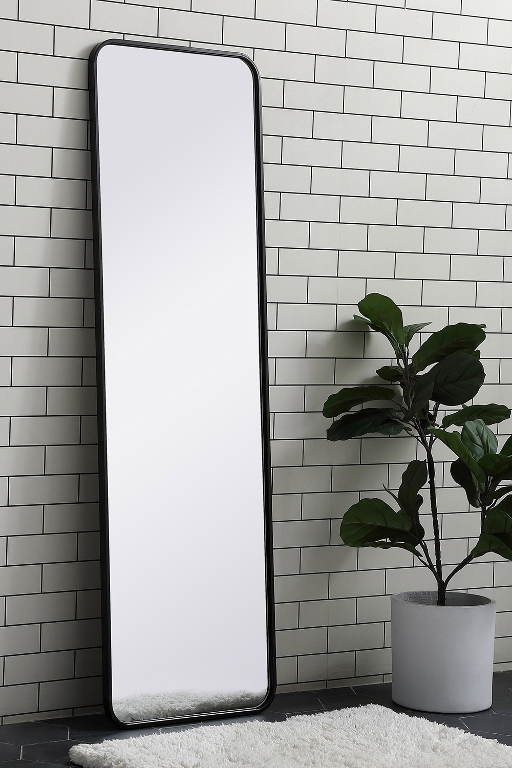 Elegant Wall Mirror - Black, L 60" (MR801860BK)