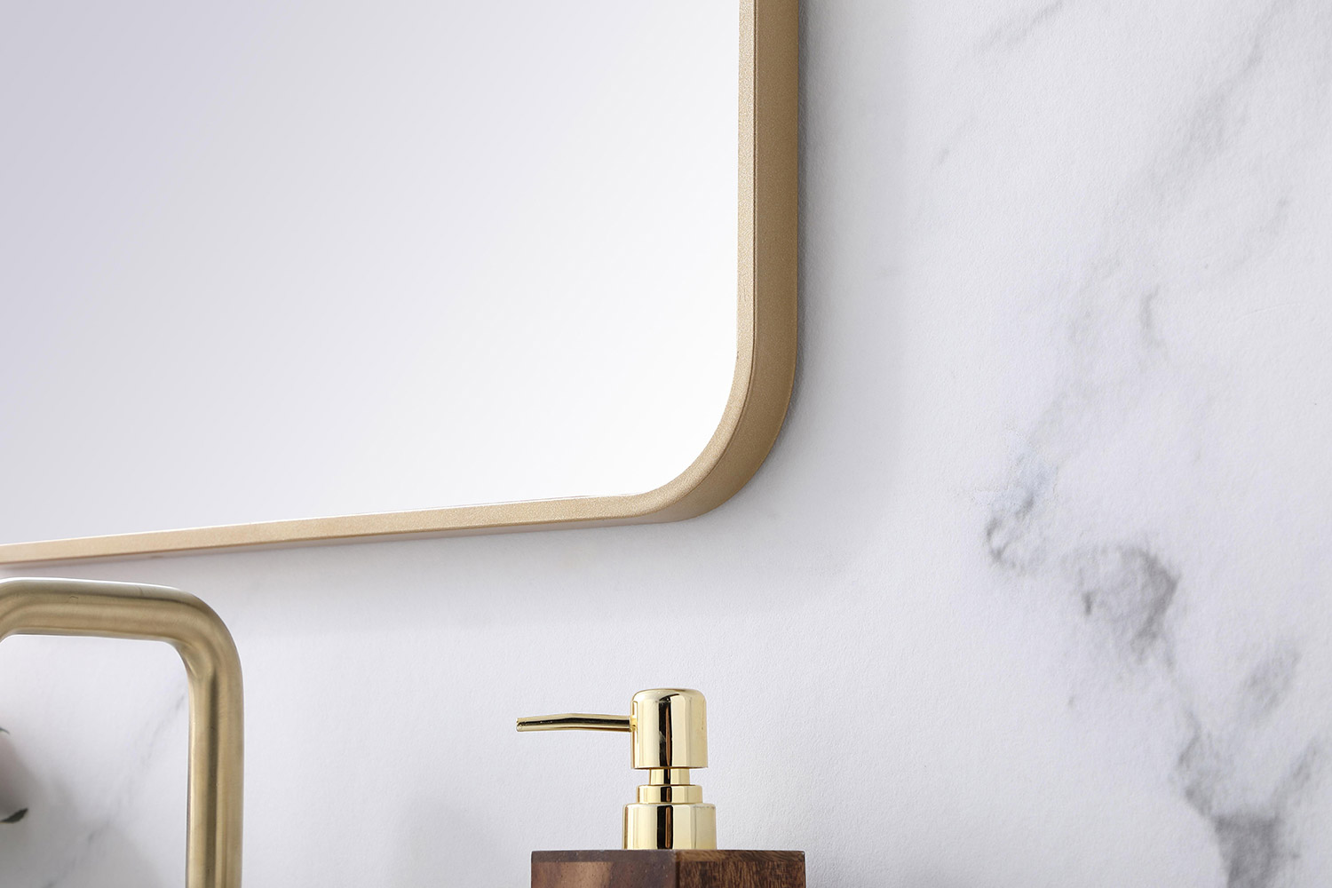 Elegant Wall Mirror - Brass, L 30" (MR802030BR)