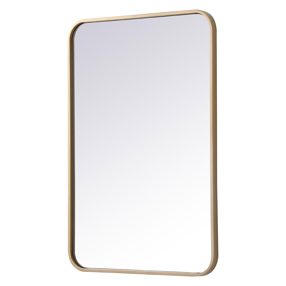 Elegant Wall Mirror - Brass, L 30" (MR802030BR)
