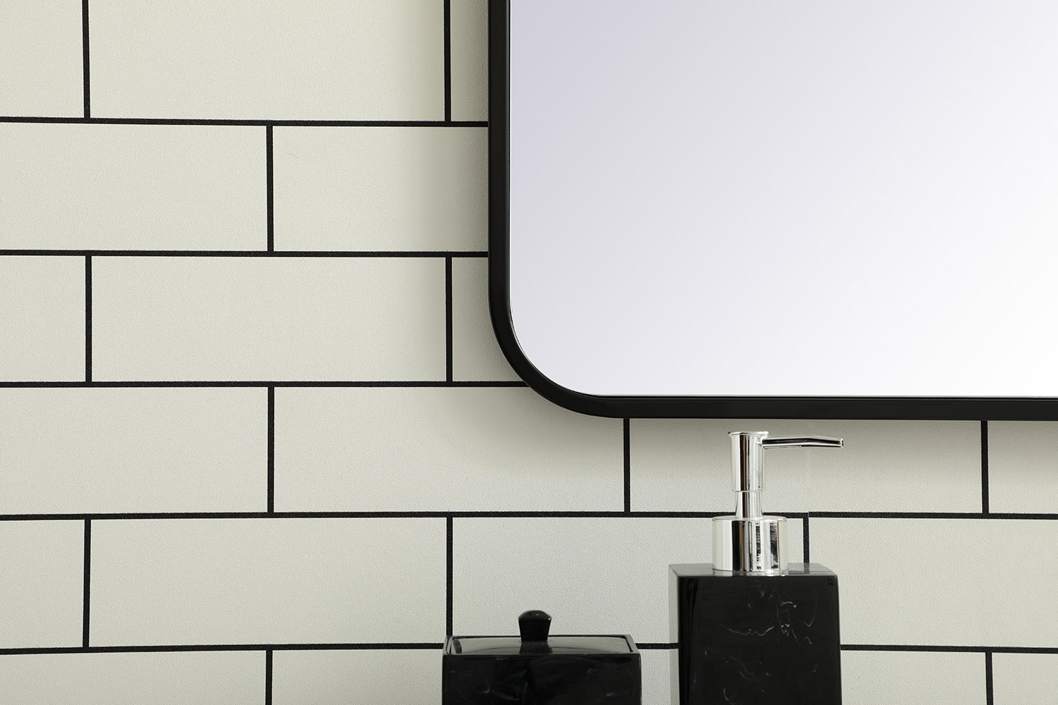 Elegant Wall Mirror - Black, L 36" (MR803036BK)