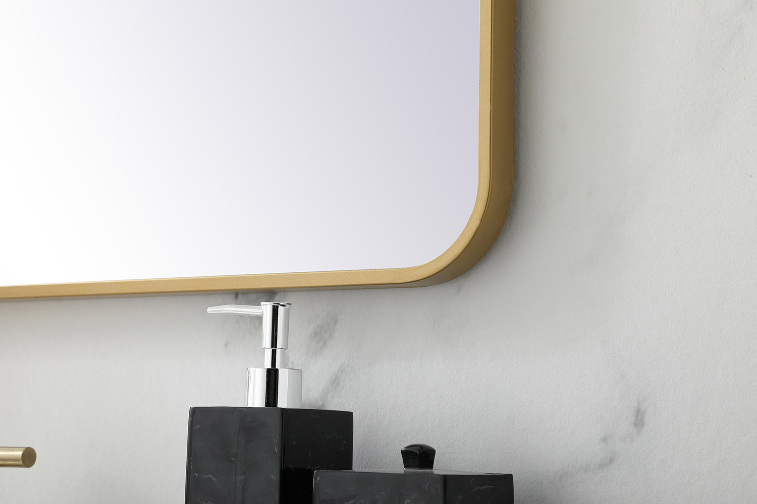 Elegant Wall Mirror - Brass, L 36" (MR803036BR)