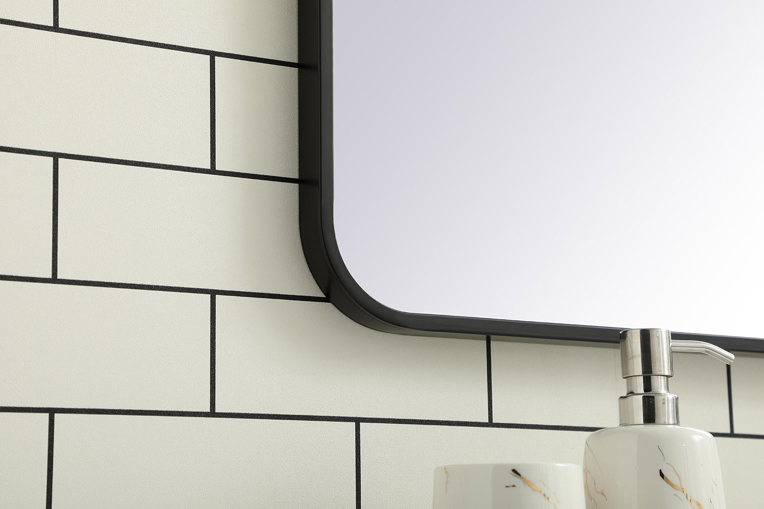 Elegant Wall Mirror - Black, L 40" (MR803040BK)