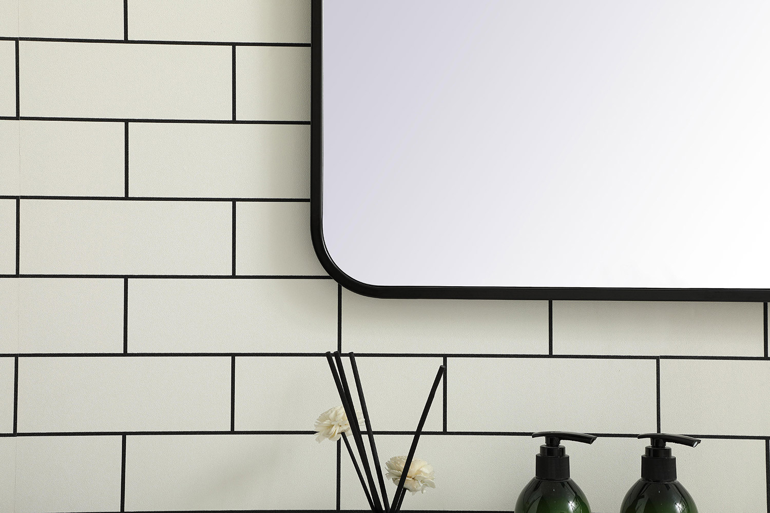 Elegant Wall Mirror - Black, L 48" (MR803048BK)