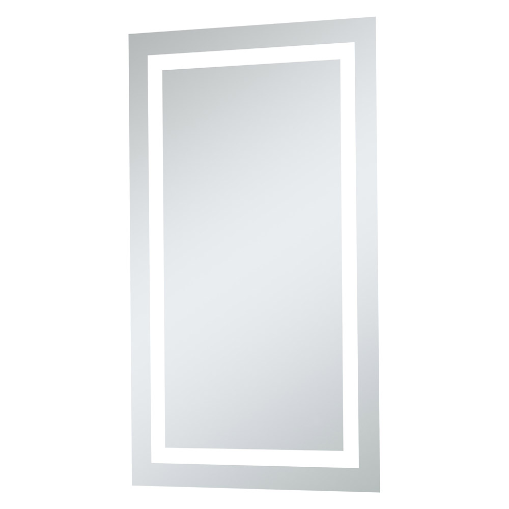 Elegant Wall Mirror - Clear/Cold White, D 24", H 40" (MRE-6004)