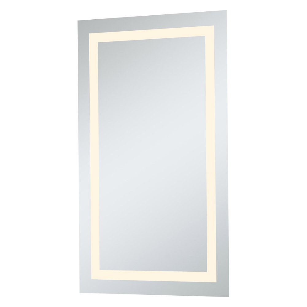 Elegant Wall Mirror - Clear/Warm White, D 24", H 40" (MRE-6014)