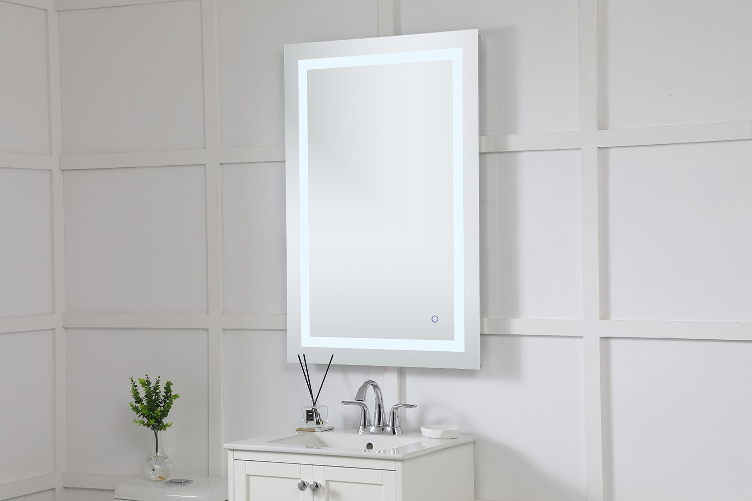 Elegant Wall Mirror - Clear, D 27", H 40" (MRE12740)