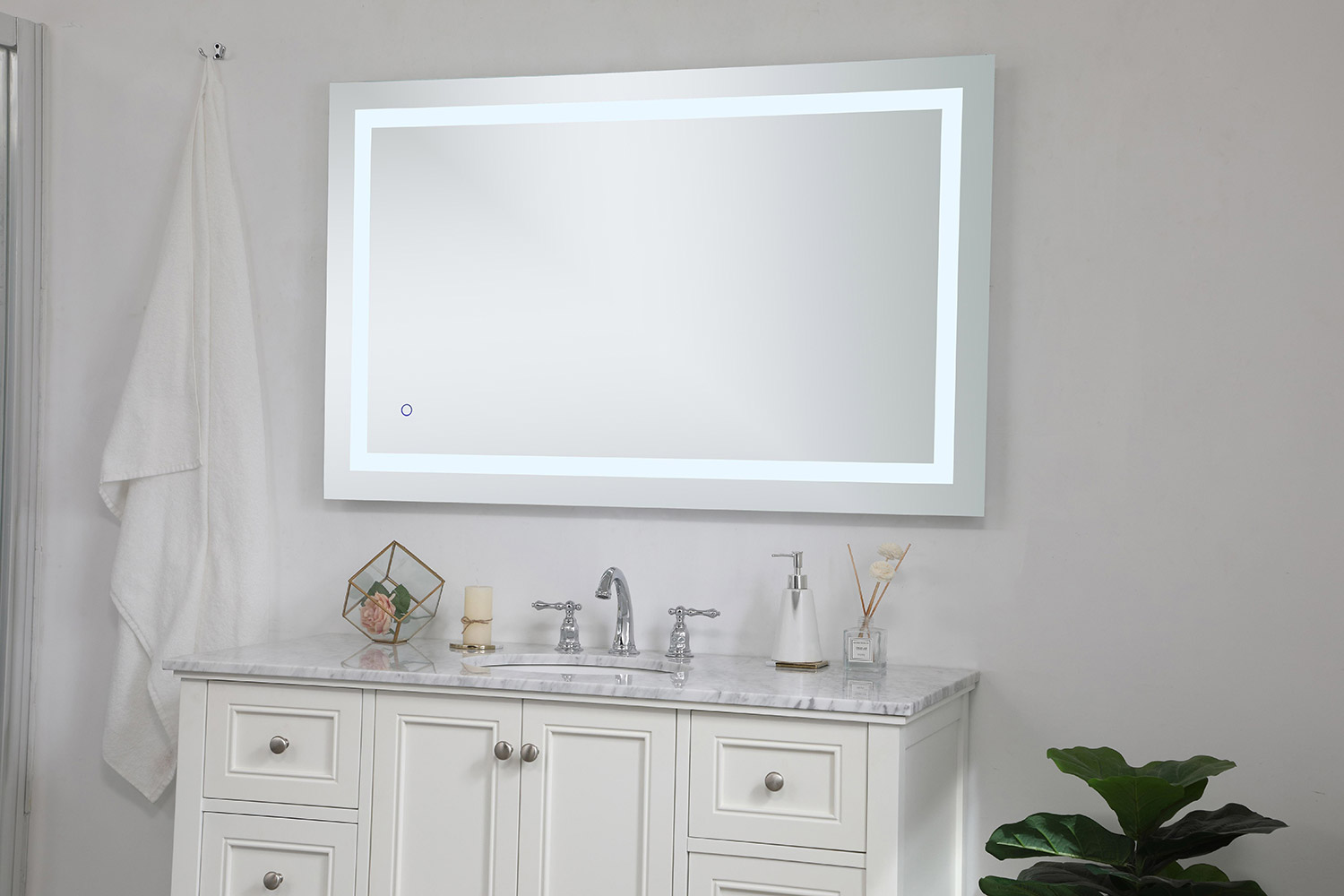Elegant Wall Mirror - Clear, D 30", H 48" (MRE13048)