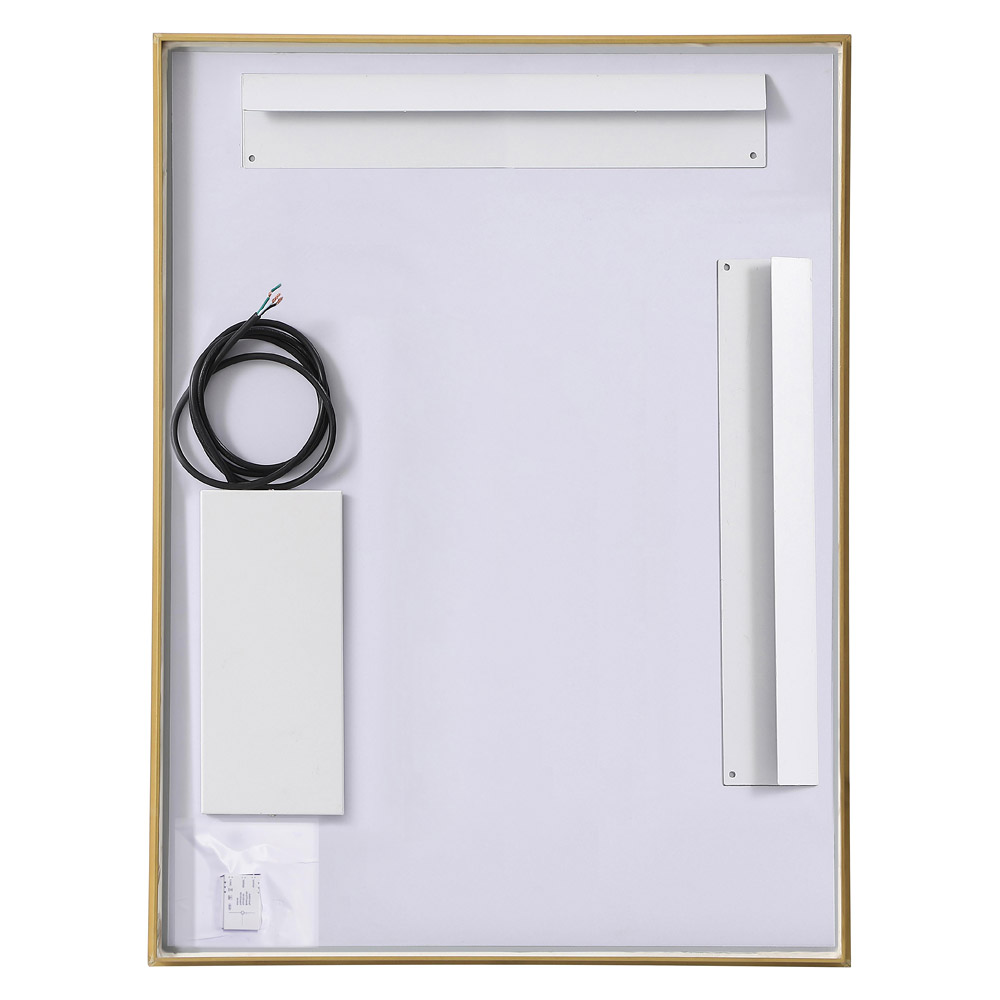 Elegant Wall Mirror - Brass, D 27", H 36" (MRE62736BR)