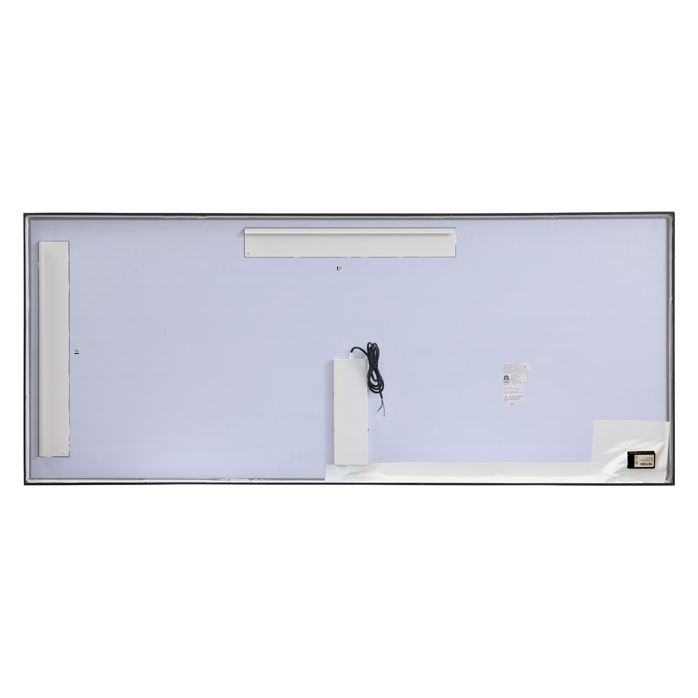 Elegant Wall Mirror - Black, D 72", H 30" (MRE63072BK)