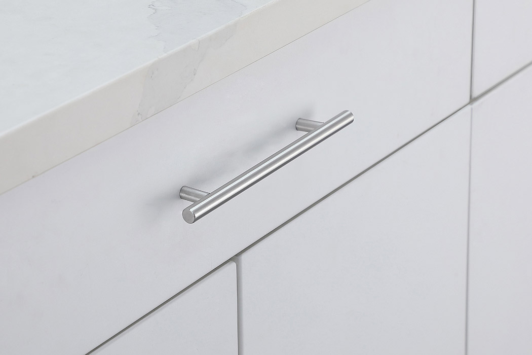 Elegant Quinn 3 Drawer Pull, Set of 10 - Brushed Nickel, L 8.8" (PL400-6-NK-10PK)