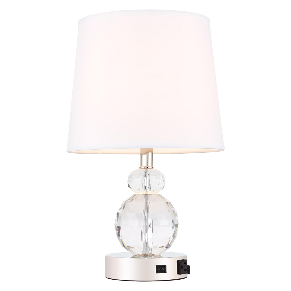 Elegant Maribelle 1 Light Table Lamp - Polished Nickel (TL3031PN)