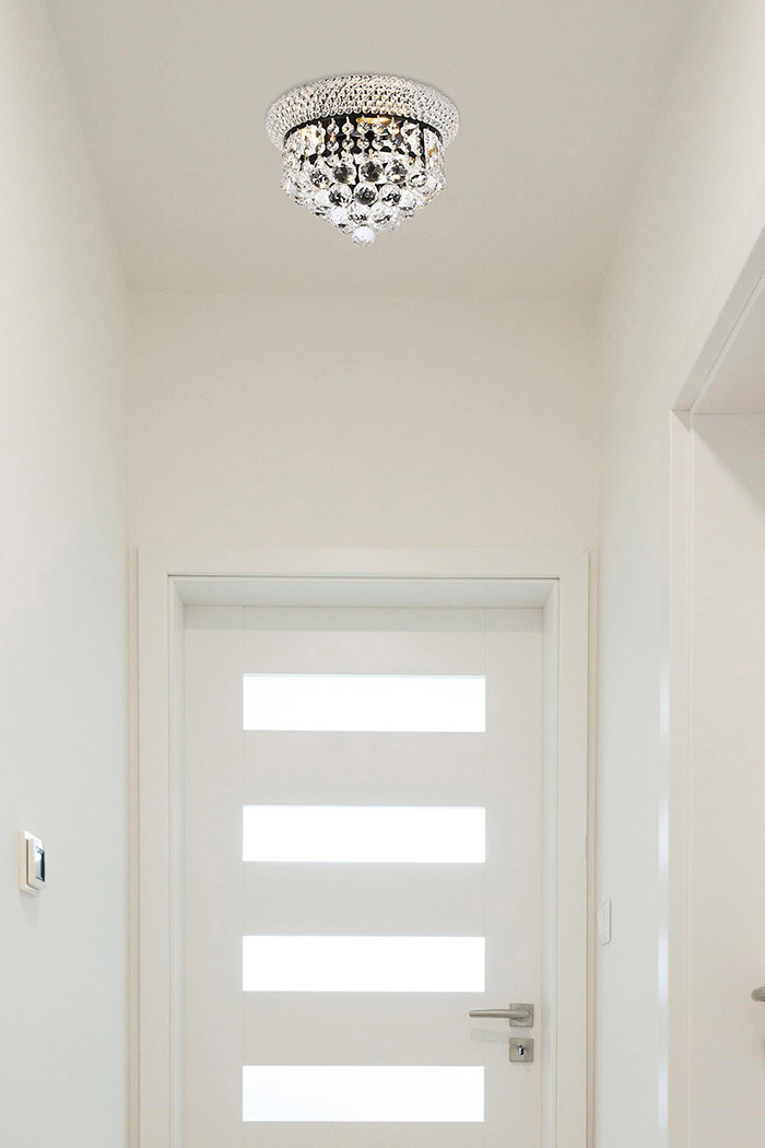Elegant Flush Mount Light - Black, L 10" (V1800F10BK-RC)