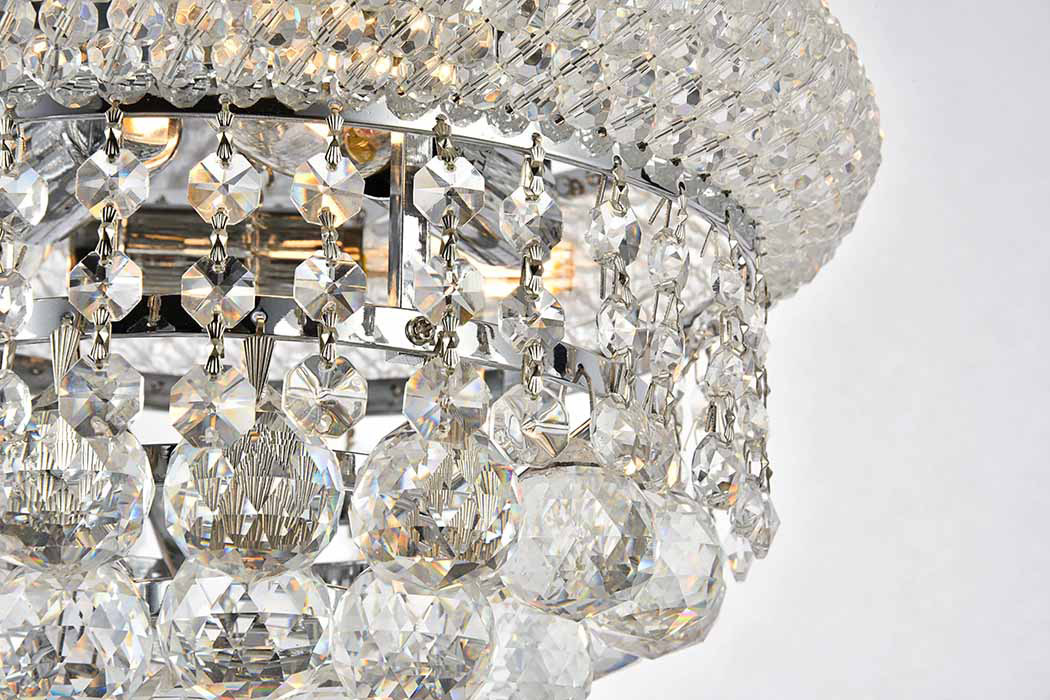 Elegant Flush Mount Light - Chrome, L 10" (V1800F10C-RC)