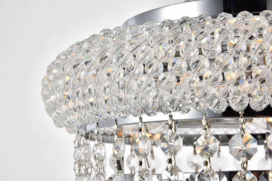 Elegant Flush Mount Light - Chrome, L 10" (V1800F10C-RC)